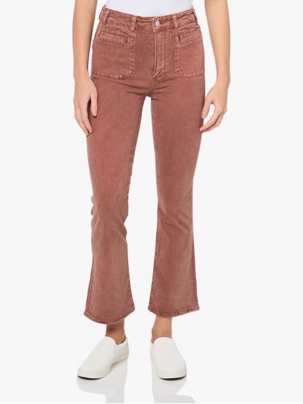 PAIGE Claudine Welt Utility Pocket Crop‎ Bootcut Jeans 23 NWOT